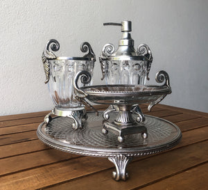 French style crystal bathroom set 