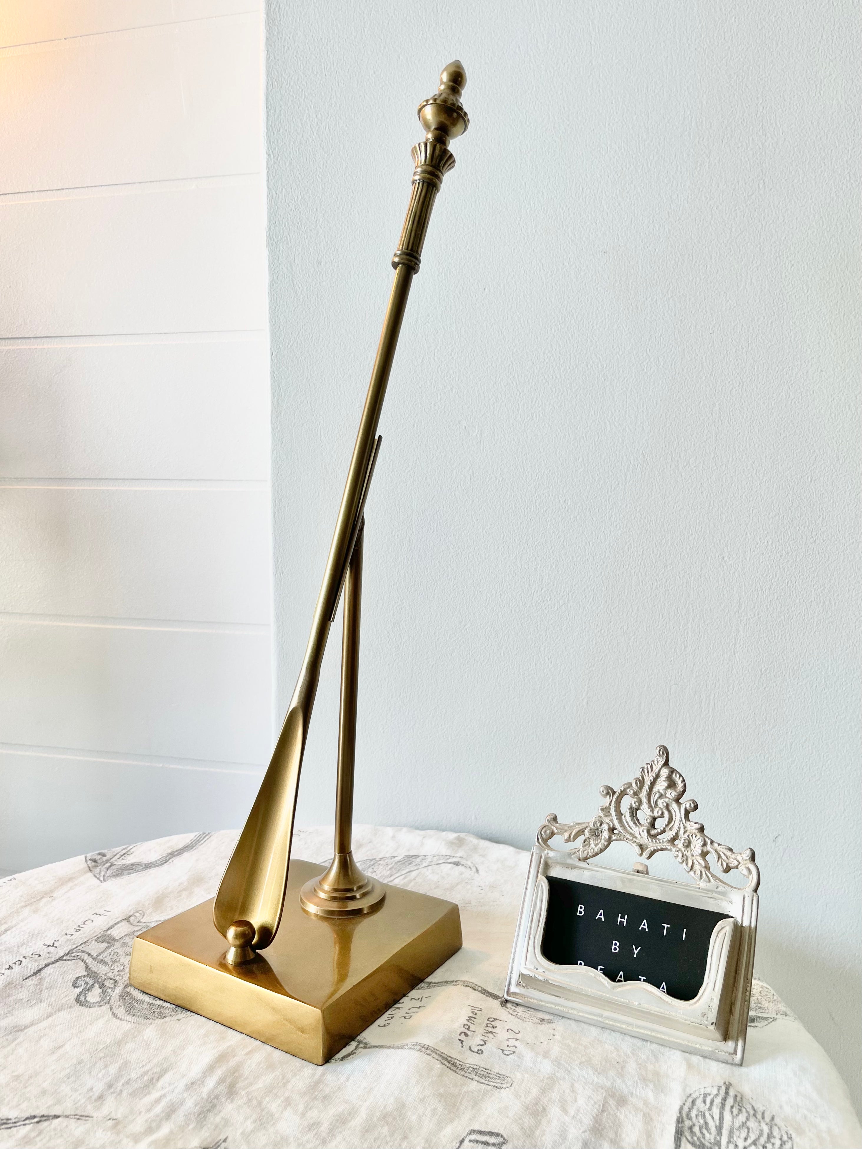 Brass Shoe Horn & Stand