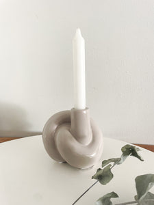 Glazed Knot Candle Holder