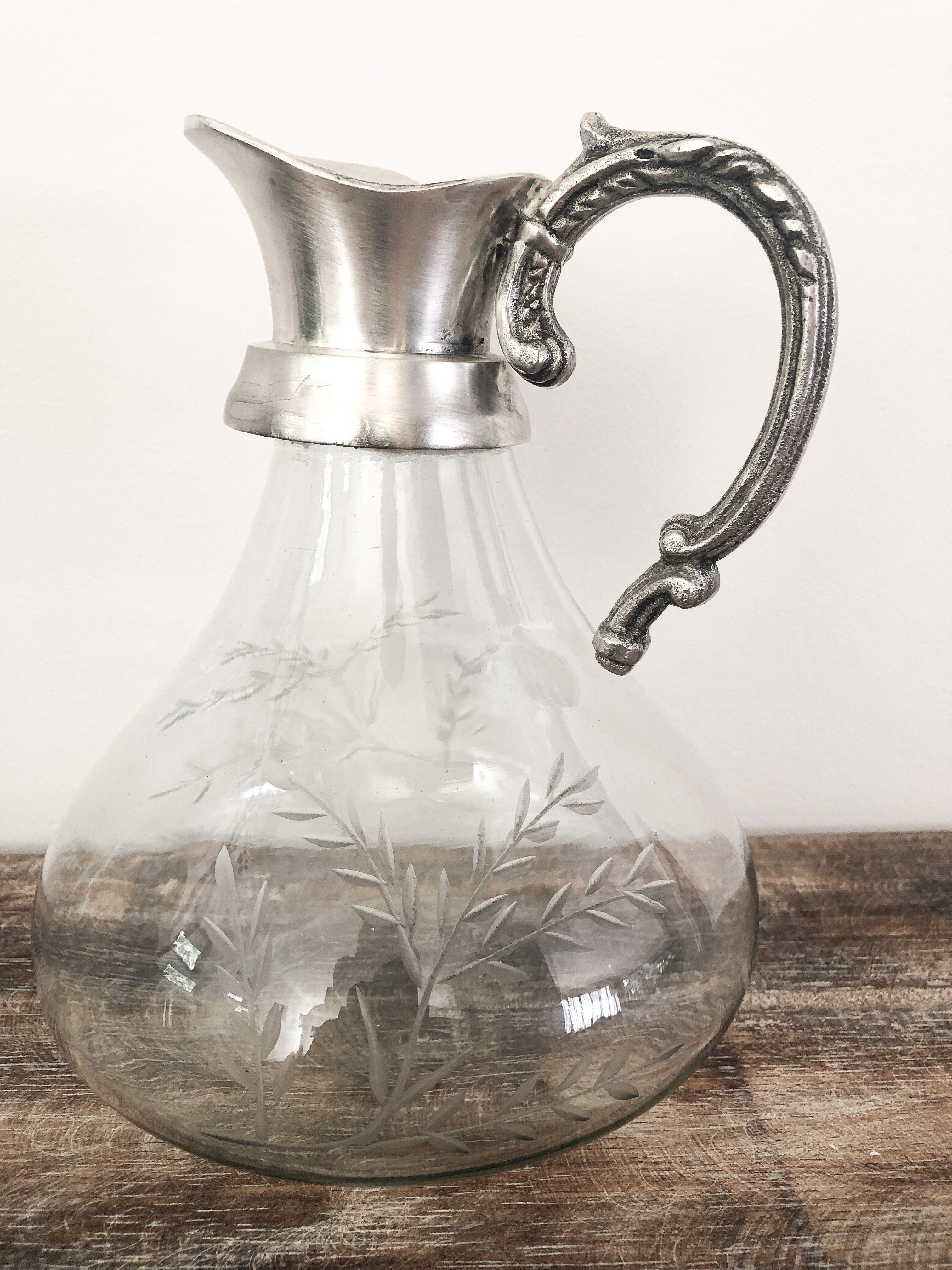 Crystal Leaf Jug